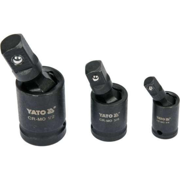 Набір карданів ударних 1/2" 3/8" 1/4" YATO 3 шт. YT-10643