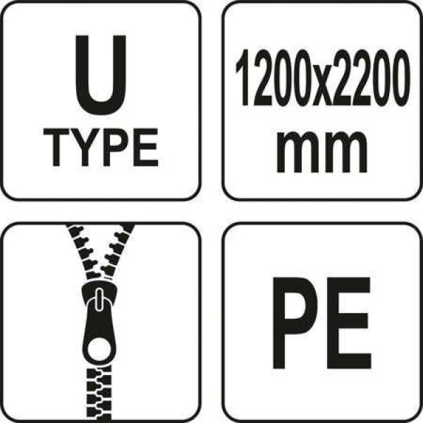 Пленка пылезащитная для дверных/оконных проемов 217х117см YATO  тип "U" отверстие 180х60см YT-67220