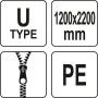 Пленка пылезащитная для дверных/оконных проемов 217х117см YATO  тип "U" отверстие 180х60см YT-67220