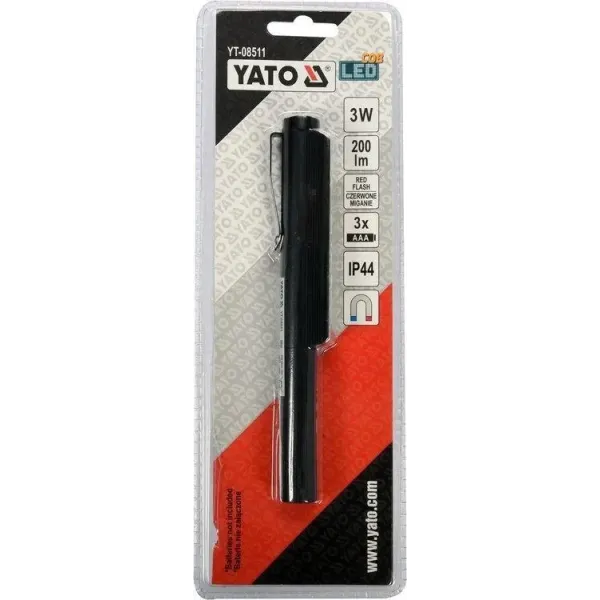 Ліхтар світлодіодний "РУЧКА" YATO 3В 200лм 3хААА YT-08511