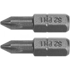 Насадка отверточная "Phillips" PH1 HEX 1/4" 2шт YATO 25мм / 50мм YT-77871