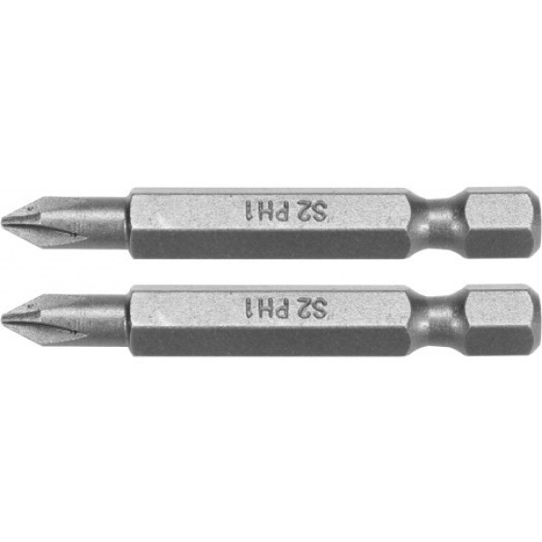 Насадка отверточная "Phillips" PH1 HEX 1/4" 2шт YATO 25мм / 50мм YT-77871