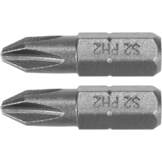 Насадка отверточная "Phillips" PH2 HEX 1/4 " 2шт YATO 25мм/50мм YT-77872