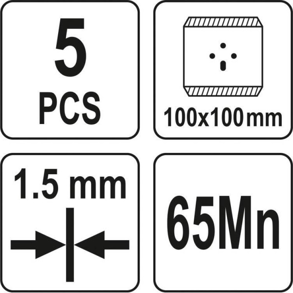 Леза змінні для шкребків YT-52840/YT-52841 YATO паковання 5 шт. YT-52843