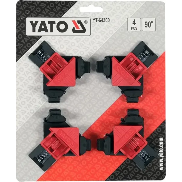 Набір пружинних кутових струбцин YATO 5- 22 мм 90° 4 шт. YT-64300
