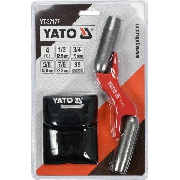 Інструмент ручний для розгладження швів YATO насадки 1/2"/5/8"/3/4"/7/8" YT-37177