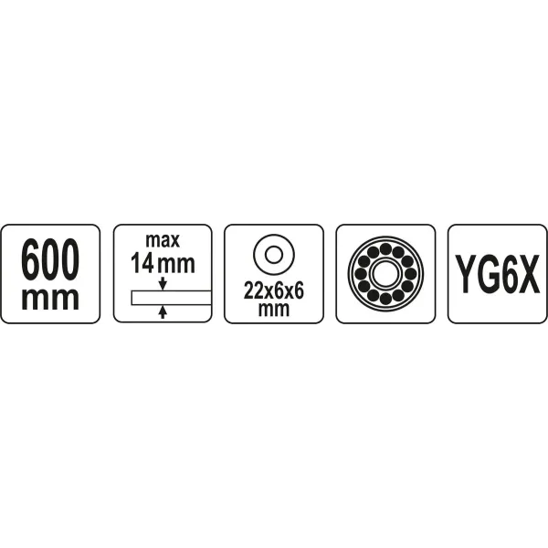 Плиткоріз ручний до 14мм 600мм YATO з розкладним столом YT-37040