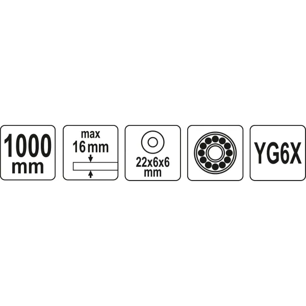 Плиткоріз ручний для великих плит до 16 мм 100 см YATO YT-37052