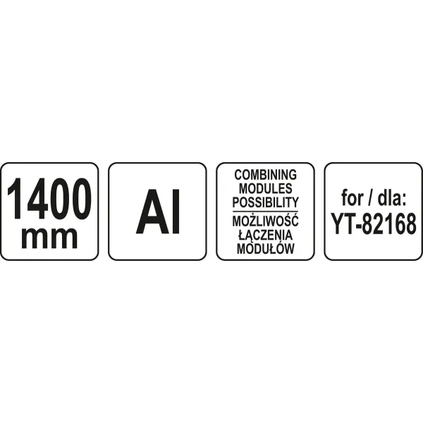 Шина напрямна для заглибної пили YT-82168 YATO 140см YT-82169