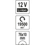 Шліфмашина акумуляторна безщіткова YATO Li-Ion 12 В диск 76/10 мм (без акумулятора) YT-82905