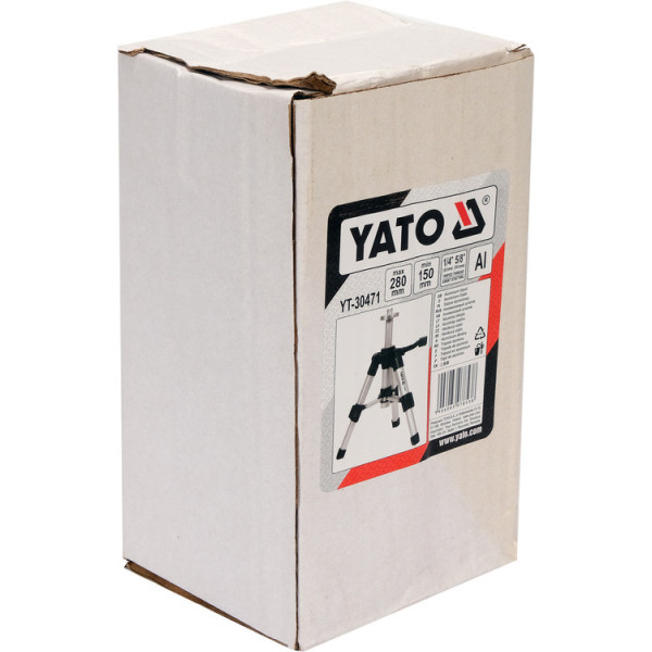 Штатив-тринога телескоп 2 секції алюмінієвий YATO 5/8" 15 см-28 см YT-30471