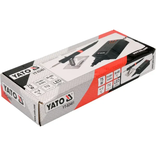 Паяльна станція зі світлодіодним дисплеєм YATO 75 Вт YT-82461