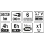 Ліхтар світлодіодний 3в1 акумуляторний YATO 6 режимів заряджання USB YT-08547
