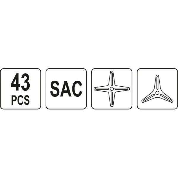 Комплект для обслуговування муфт зчеплення SAC YATO 43 р. YT-06315