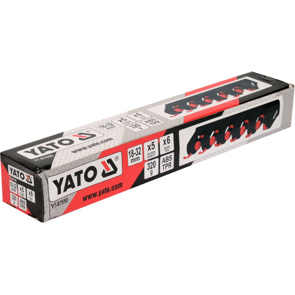 Держатель для приусадебного инвентаря 6 крюков и 5 ячеек  YATO YT-87650