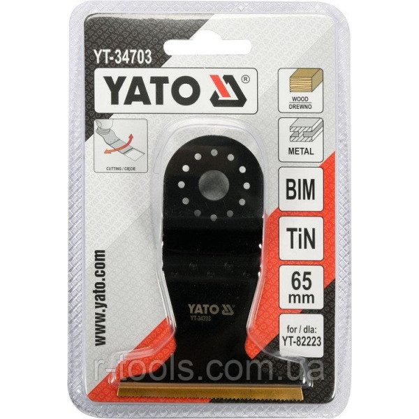 Полотно-насадка для реноватора YT-82223 дерево/метал YATO 65х90мм YT-34703