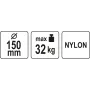 Держатель-присоска 152мм одинарная с вакуумным насосом YATO до 32кг YT-37223
