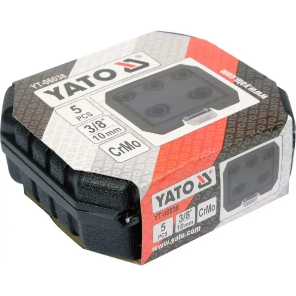 Набір екстракторів для гвинтів 3/8" М10 - М16 YATO 5 шт YT-06038