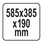 Ящик инструментальный с органайзерами YATO 585х385х190мм YT-09169