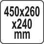 Ящик для инструментов модульный YATO 450х260х240мм YT-09183