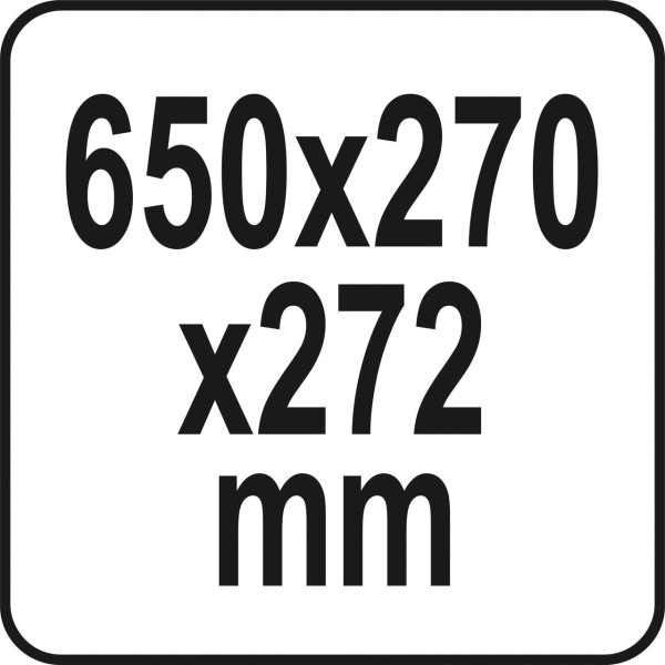 Ящик для инструментов с органайзером YATO 650х270х272мм YT-09184