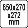 Ящик для инструментов с органайзером YATO 650х270х272мм YT-09184