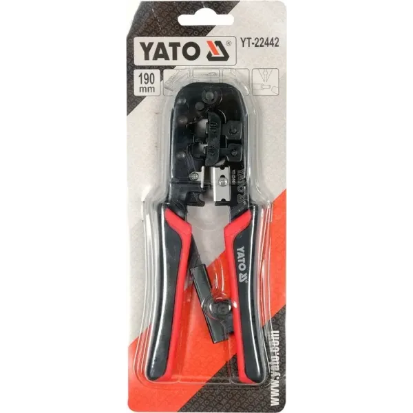 Кліщі для обтискання та зачищення дротів YATO 190 мм YT-22442