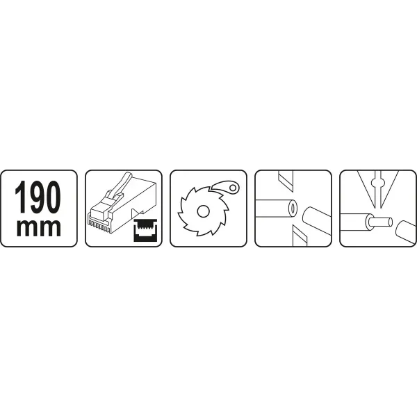 Кліщі для обтискання та зачищення дротів YATO 190 мм YT-22442