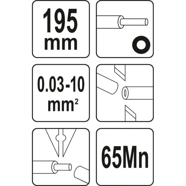 Съемник изоляции автоматический 0,03-10мм²  YATO 195мм YT-22753