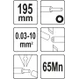 Съемник изоляции автоматический 0,03-10мм²  YATO 195мм YT-22753