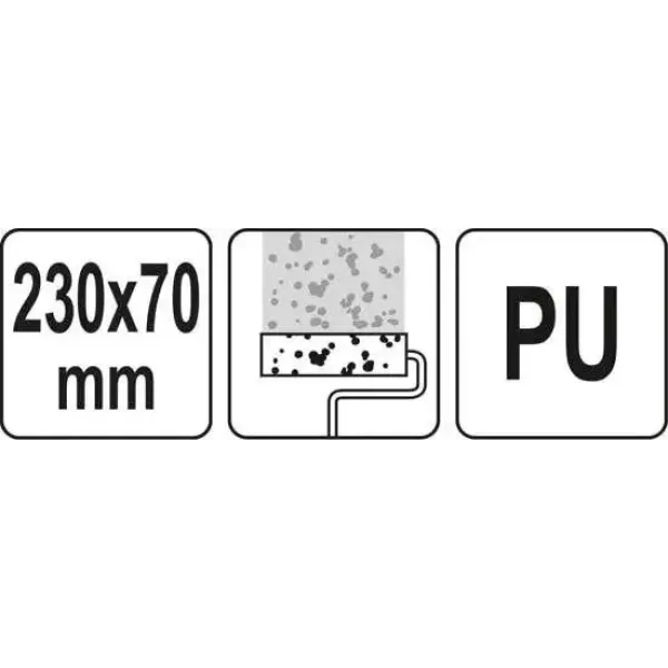 Валик структурный под камень полиуретановый с ручкой YATO 70х230мм YT-51961