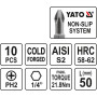 Насадка отверточная Phillips PH2х50мм 1/4" YATO 10 шт YT-0478