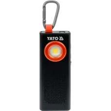 Ліхтар світлодіодний YATO Li-Po 3.7В 2000Агод 500лм 3 режима USB функція POWERBANK YT-08557