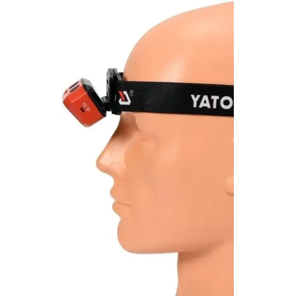 Ліхтар налобний COB-діодний YATO 3,7 В 1400 мА·год 480 Лм USB з датчиком руху YT-08592