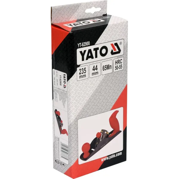 Рубанок столярний сталевий корпус YATO 235х50мм лезо 44 мм YT-62900