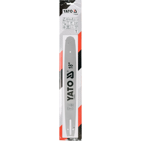 Шина напрямна ланцюгової пили YATO 18"/45 см(62 ланки) для ланцюгів YT-84956, -84960 YT-849355