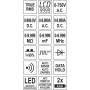 Мультиметр TRUE RMS електричних параметрів YATO з LCD-цифровим діапазоном 9999 YT-73089