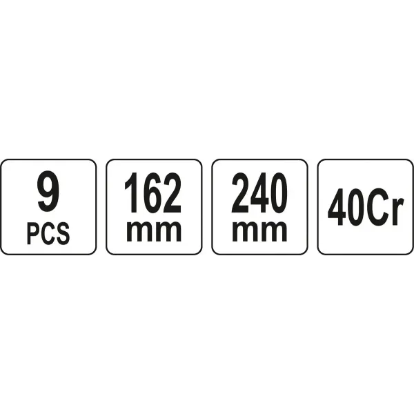 Набір гачків і скребок для ущільнення YATO 9 предм. YT-08426