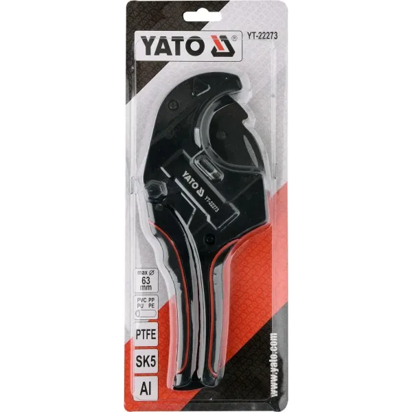 Труборіз для ПВХ труб до 63 мм YATO алюмінієвий корпус YT-22273