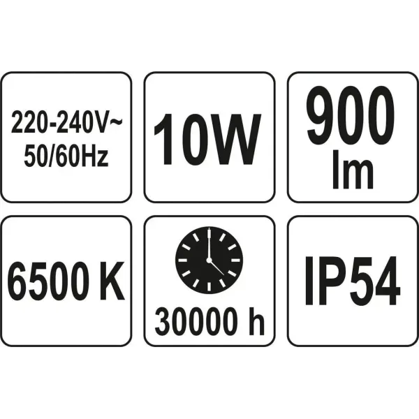 Прожектор с SMD-диодным излучателем  с датчиком движения YATO 10Вт  230В  900лм 14 диодов YT-81826