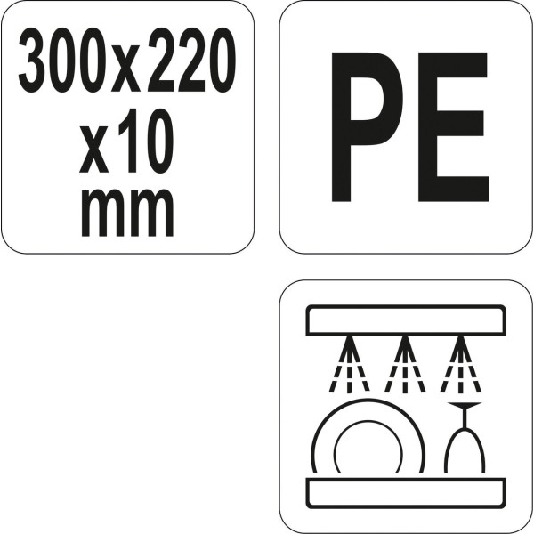 Дошка для нарізання біла YATO 300x220x10мм YG-02153