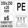 Дошка для нарізки біла YATO 350x250x20мм YG-02160
