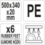 Дошка для нарізки біла YATO 500x320м YG-02166