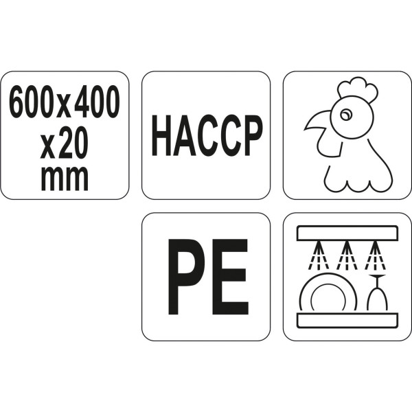 Дошка обробна 600x400x20мм YATO колір в асортименті YG-02180