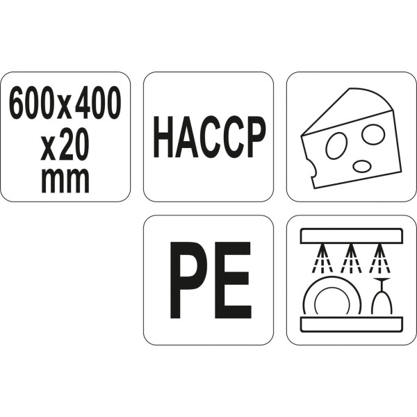 Дошка обробна 600x400x20мм YATO колір в асортименті YG-02180