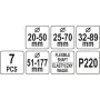 Набор для расточки цилиндров 20-177мм камни 28х5/50х7/76х10/100х11мм YATO 7предм. YT-05802