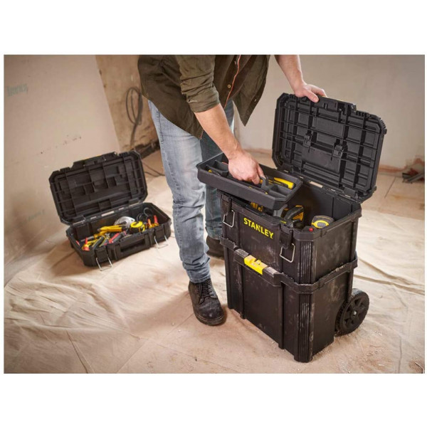 Ящик для інструменту модульний 3 секції Stanley "QUICKLINK" на колесах STST83319-1