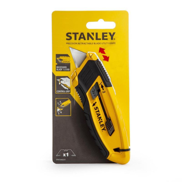 Ніж із трапецієподібним лезом STANLEY 4 позиції корпус метал STHT10432-0