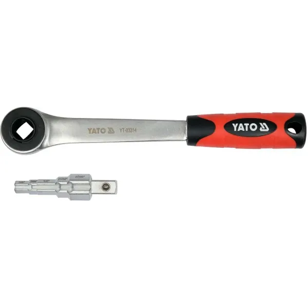 Ключ ступенчатый с трещоткой YATO квадрат 1/2" для головок 3/8", 29/68", 1/2", 21/32", 27/32" YT-03314