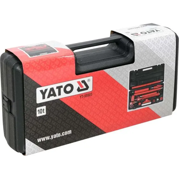 Стійка розпірна гідравлічна в наборі YATO 10т діапазон 355-495мм YT-55503